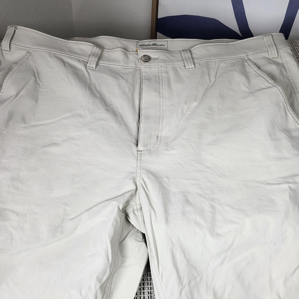 Eddie Bauer Travex Pants Mens 44x35 Beige Chino Big‎ & Tall Straight Leg Casual